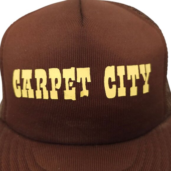 Carpet City Mesh Snapback Cap Vintage 90s Trucker Logo Baseball Foam Hat Kap II - Picture 4 of 13